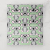 Koala Beer Baby shower Plaatskaartje (Binnenkant ongevouwen)