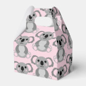 Koala Beer Baby shower Roze meisje Bedankdoosjes (Achterkant)
