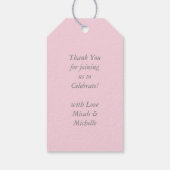 Koala Beer Baby shower Roze meisje Cadeaulabel (Achterkant)