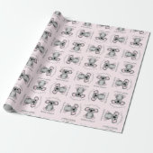 Koala Beer Baby shower Roze meisje Cadeaupapier (Uitgerold)