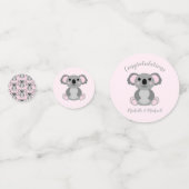 Koala Beer Baby shower Roze meisje Confetti (Voorkanten)