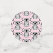Koala Beer Baby shower Roze meisje Confetti (Kleine voorkant)