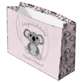 Koala Beer Baby shower Roze meisje Groot Cadeauzakje