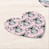 Koala Beer Baby shower Roze meisje Kartonnen Onderzetters (Gekanteld)