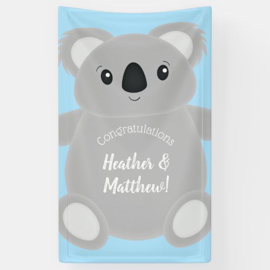 Koala Beer Baby shower Spandoek (Verticaal)