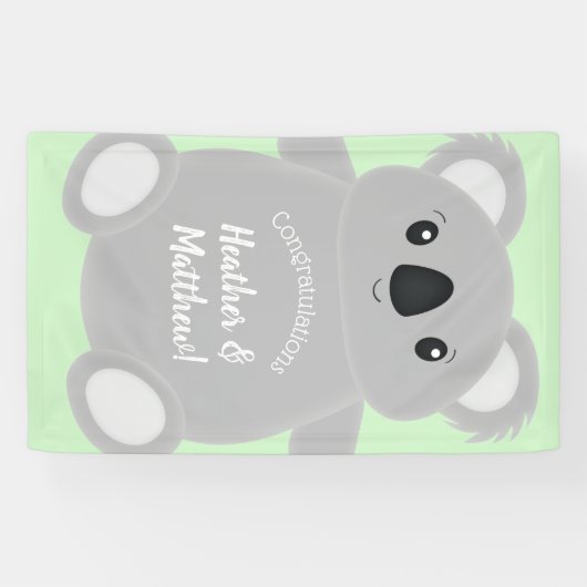 Koala Beer Baby shower Spandoek (Horizontaal)