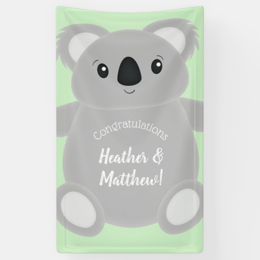 Koala Beer Baby shower Spandoek (Verticaal)