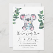 Koala Beer Baby Shower Uitnodiging (Voorkant)