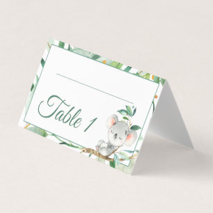 Koala Beer Baby shower Verjaardagstabel nummer Kaart