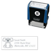 Koala Beer Baby shower Zelfinktende Stempel (In situ)