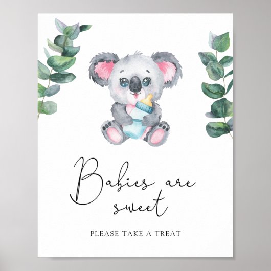 Koala Beer - baby's zijn schattig Poster (Voorkant)