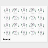 Koala beer bedankt babyshower ronde sticker (Vel)