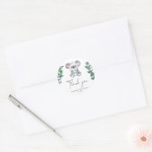 Koala beer bedankt babyshower ronde sticker (Envelop)