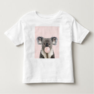 Koala Beer Bgloeiroze Bubble gom Kinder Shirts