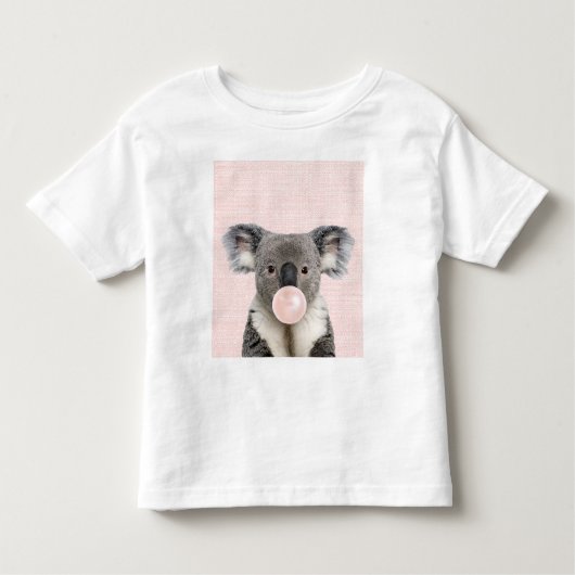 Koala Beer Bgloeiroze Bubble gom Kinder Shirts (Voorkant)