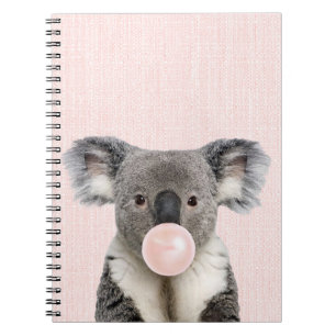 Koala Beer Bgloeiroze Bubble gom Notitieboek