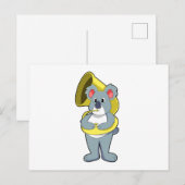 Koala beer bij Muziek met Saxofoon.PNG Briefkaart (Voorkant / Achterkant)