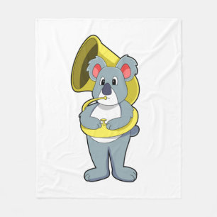 Koala-beer bij Muziek met Saxophone.PNG Fleece Deken