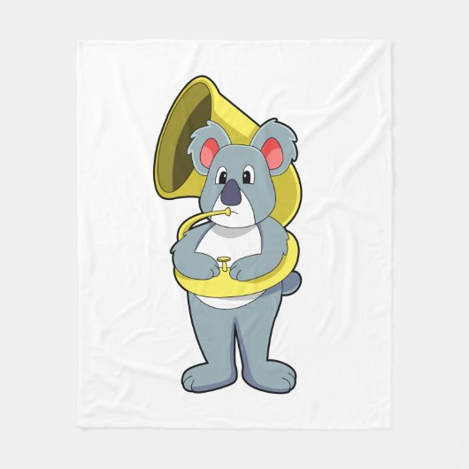 Koala-beer bij Muziek met Saxophone.PNG Fleece Deken (Voorkant)