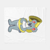Koala-beer bij Muziek met Saxophone.PNG Fleece Deken (Voorkant (Horizontaal))