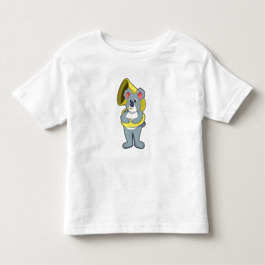 Koala-beer bij Muziek met Saxophone.PNG Kinder Shirts (Voorkant)