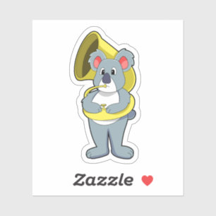 Koala-beer bij Muziek met Saxophone.PNG Sticker
