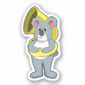 Koala-beer bij Muziek met Saxophone.PNG Sticker (Voorkant)