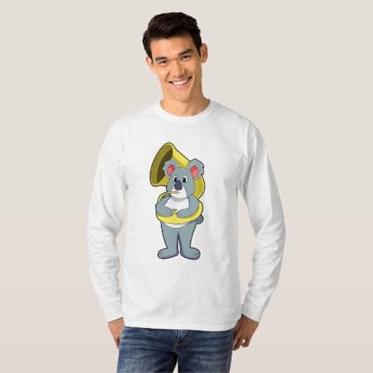 Koala-beer bij Muziek met Saxophone.PNG T-shirt (Voorkant volledig)