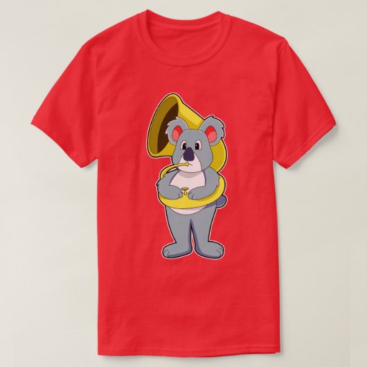 Koala beer bij Muziek met Saxophone T-shirt (Design voorkant)