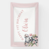 Koala Beer Birthday Spandoek (Verticaal)