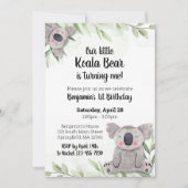 Koala Beer Birthday Uitnodiging (Voorkant)