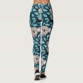 Koala Beer Blauwgroen blauwe Leggings (Achterkant)