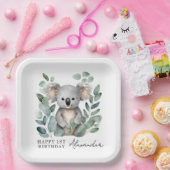 Koala Beer Boys 1st Birthday Party Papieren Bordje (Feest)