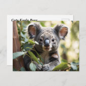 Koala Beer Briefkaart (Voorkant / Achterkant)
