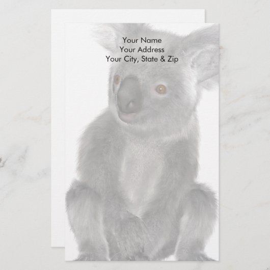 Koala Beer Briefpapier (Voorkant / Achterkant)