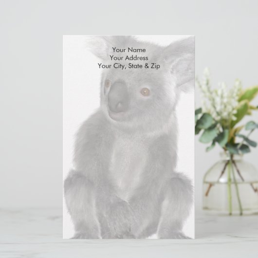 Koala Beer Briefpapier (Staand voorkant)