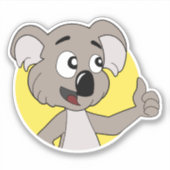 Koala beer cartoon Aangepaste vinylsticker Sticker (Voorkant)