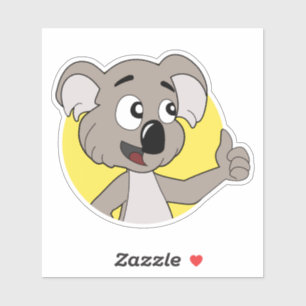 Koala beer cartoon Aangepaste vinylsticker Sticker