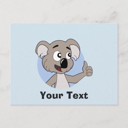 Koala beer cartoon briefkaart (Voorkant)