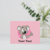 Koala beer cartoon briefkaart (Staand voorkant)
