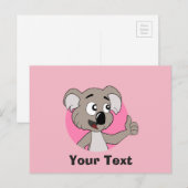 Koala beer cartoon briefkaart (Voorkant / Achterkant)