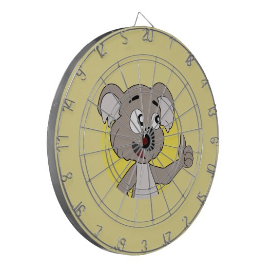 Koala beer cartoon dartbord (Voorkant Links)