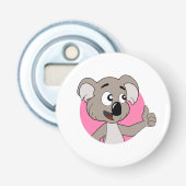 Koala beer cartoon flesopening button flesopener (Voorkant)