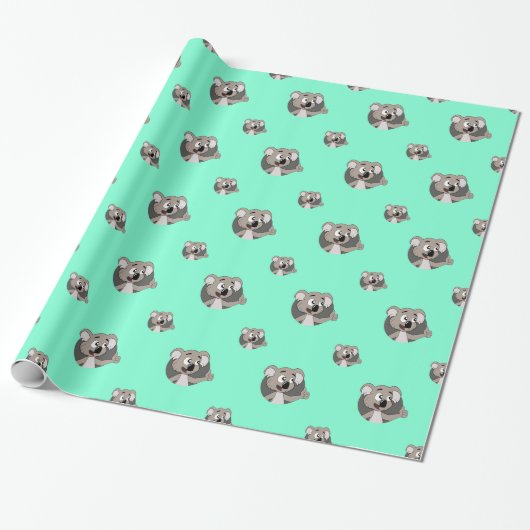 Koala beer cartoon inpakpapier (Uitgerold)