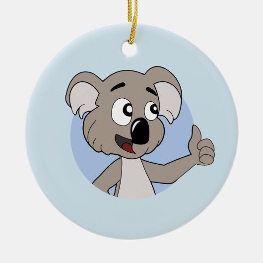 Koala beer cartoon keramisch ornament (Voorkant)