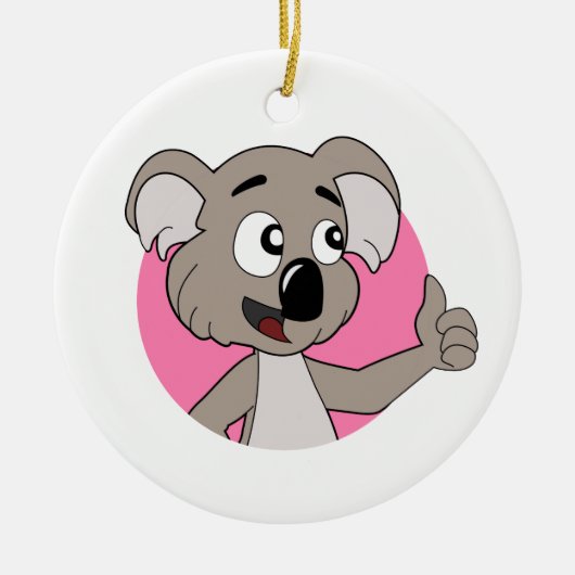Koala beer cartoon keramisch ornament (Voorkant)