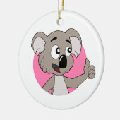Koala beer cartoon keramisch ornament (Links)