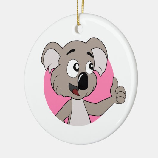 Koala beer cartoon keramisch ornament (Links)
