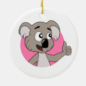 Koala beer cartoon keramisch ornament (Achterkant)