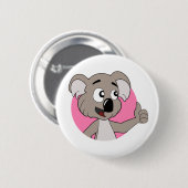 Koala beer cartoon knop ronde button 5,7 cm (Voorkant /achterkant)